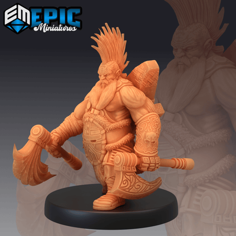 Dark Dwarf Miniature | A - Tabletop RPG & D&D miniature. Perfect for wargaming & collectors