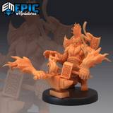 Dark Dwarf Miniature | C - Tabletop RPG & D&D miniature. Perfect for wargaming & collectors