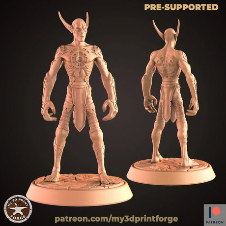 Dark Elves Miniature | C - Tabletop RPG & D&D miniature. Perfect for wargaming & collectors