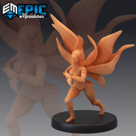 Dark Fairy Miniature | C - Tabletop RPG & D&D miniature. Perfect for wargaming & collectors
