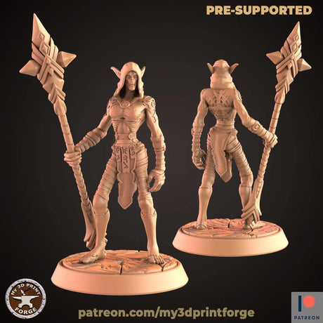 Darkelf Wizard Miniature | A - Tabletop RPG & D&D miniature. Perfect for wargaming & collectors