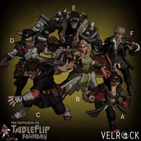 Dead Wars Heroes Player Miniature | Set of 6 - Tabletop RPG & D&D miniature. Perfect for wargaming & collectors