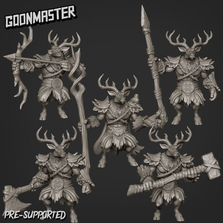 Dear Folk Miniature | Set of 5 - Tabletop RPG & D&D miniature. Perfect for wargaming & collectors