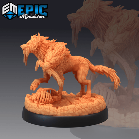 Death Dog Miniature | B - Tabletop RPG & D&D miniature. Perfect for wargaming & collectors