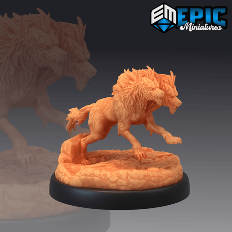 Death Dog Miniature | C - Tabletop RPG & D&D miniature. Perfect for wargaming & collectors