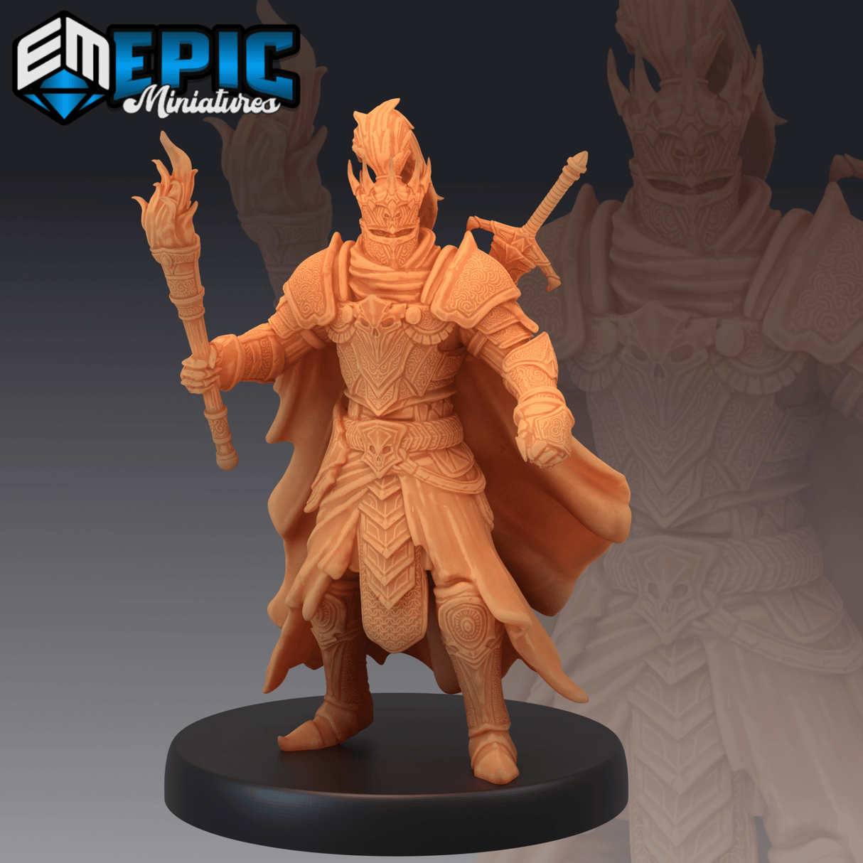 Death Knight Miniature set | A - Tabletop RPG & D&D miniature. Perfect for wargaming & collectors