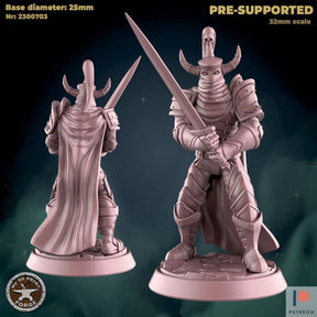 Death Knight Miniature | A - Tabletop RPG & D&D miniature. Perfect for wargaming & collectors