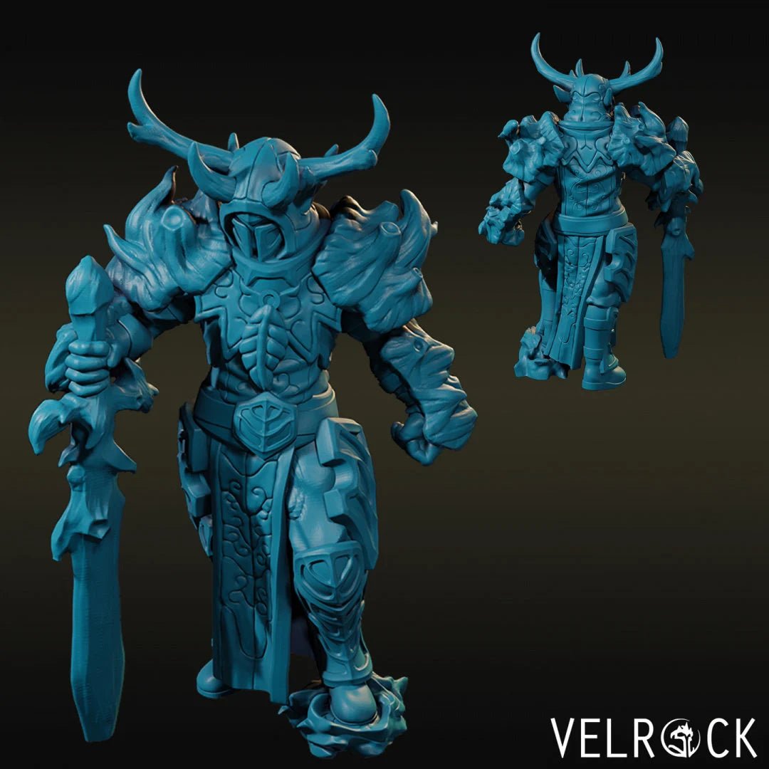 Death Knight Druid Miniature | A - Tabletop RPG & D&D miniature. Perfect for wargaming & collectors