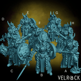 Death Knight Miniature squad | Set of 8 - Tabletop RPG & D&D miniature. Perfect for wargaming & collectors