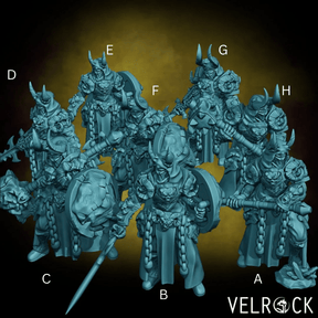 Death Knight Miniature squad | Set of 8 - Tabletop RPG & D&D miniature. Perfect for wargaming & collectors