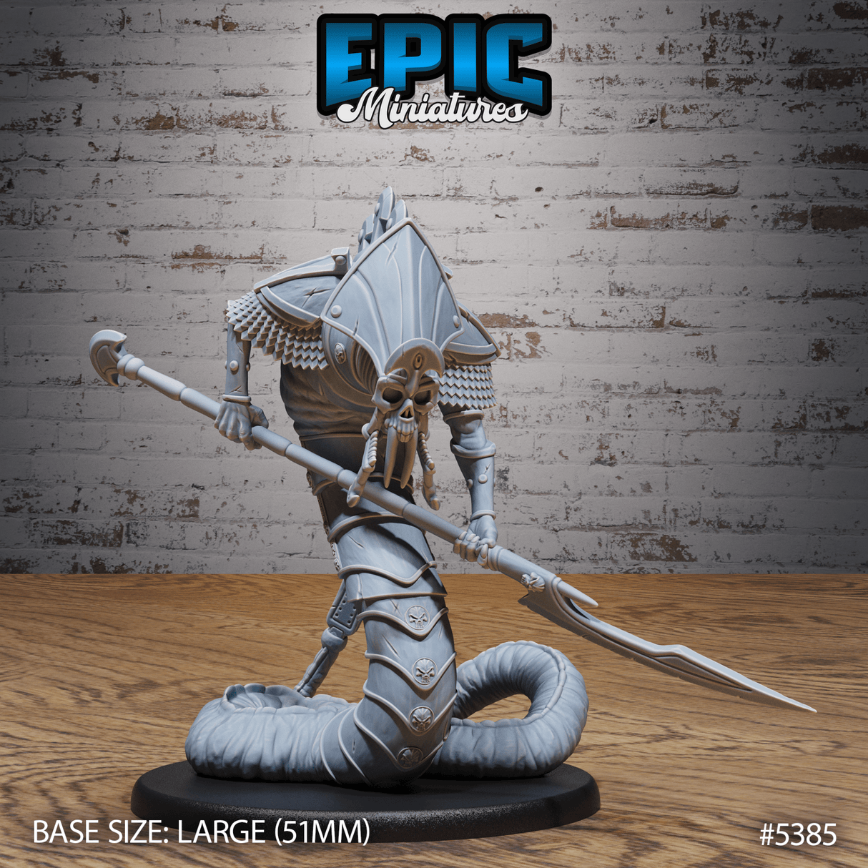 Death Serpent Miniature | A - Tabletop RPG & D&D miniature. Perfect for wargaming & collectors