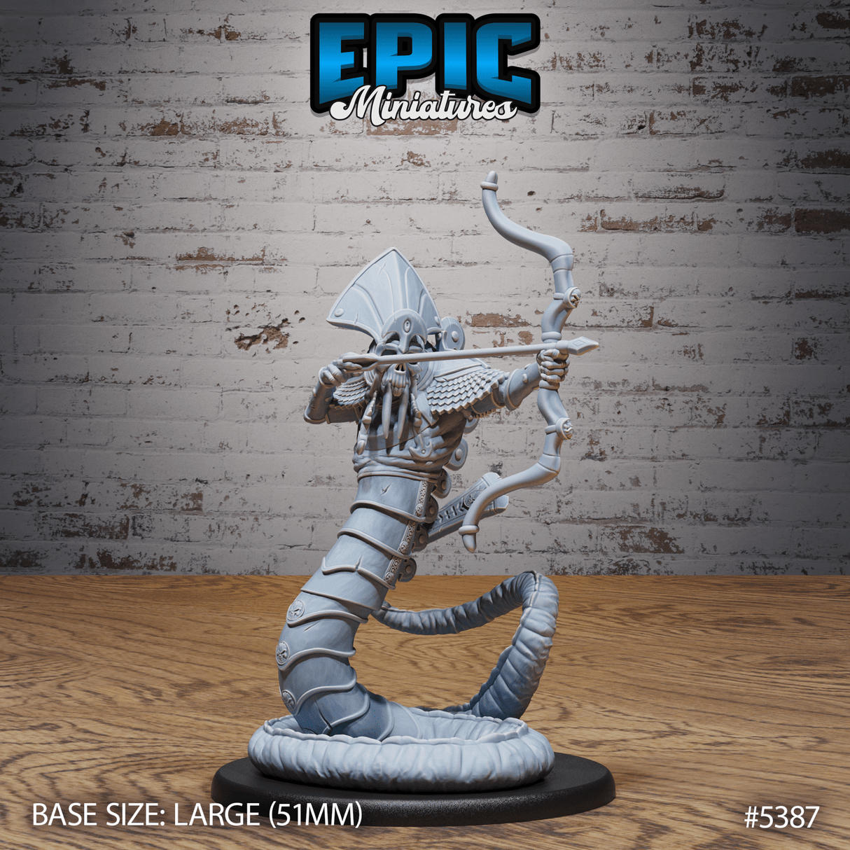 Death Serpent Miniature | C - Tabletop RPG & D&D miniature. Perfect for wargaming & collectors