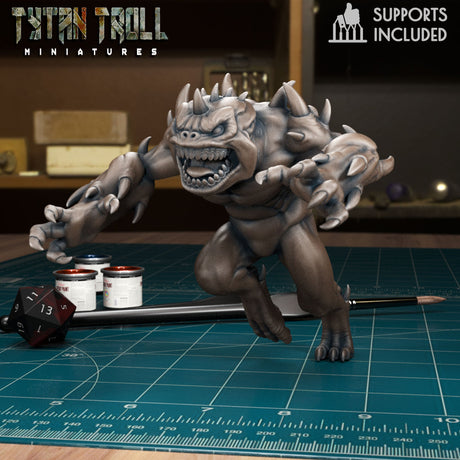 Death Slaad Miniature | B - Tabletop RPG & D&D miniature. Perfect for wargaming & collectors
