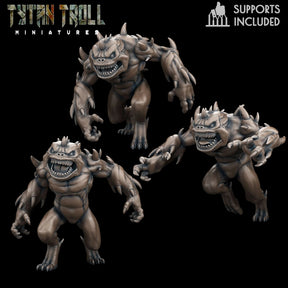 Death Slaad Miniature | Set of 3 - Tabletop RPG & D&D miniature. Perfect for wargaming & collectors