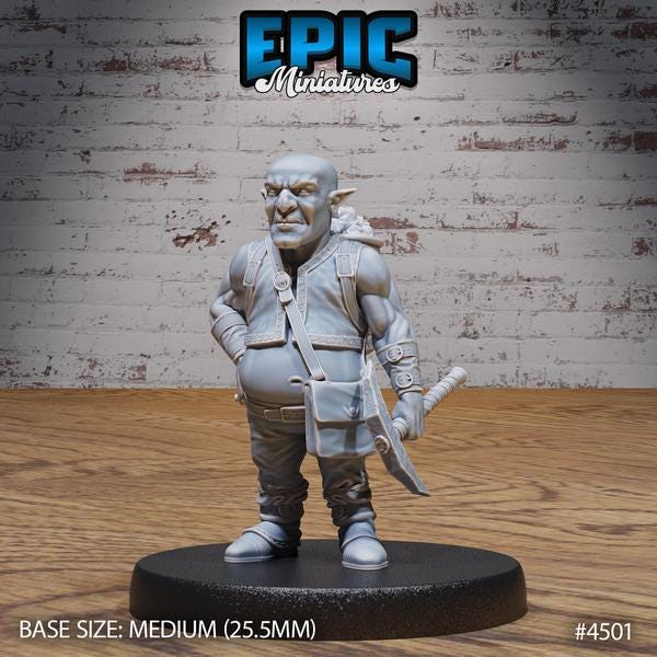 Deep Gnome Miniature | 4501 - Tabletop RPG & D&D miniature. Perfect for wargaming & collectors