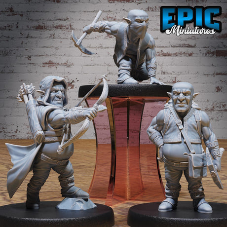 Deep Gnome Miniature | Full Set All Models - Tabletop RPG & D&D miniature. Perfect for wargaming & collectors