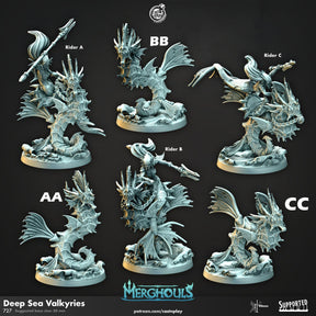 Deep Sea Valkyries Miniature | Deep Sea Valkyrie A - Tabletop RPG & D&D miniature. Perfect for wargaming & collectors