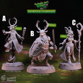 Deer Folk Miniature | A - Tabletop RPG & D&D miniature. Perfect for wargaming & collectors