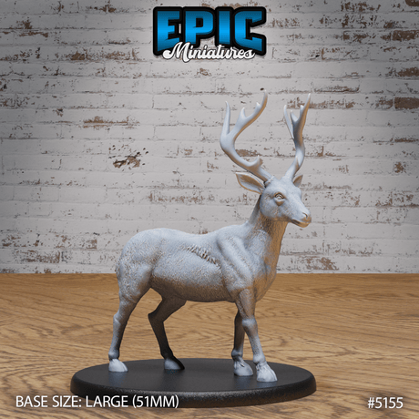 Deer Miniature | A - Tabletop RPG & D&D miniature. Perfect for wargaming & collectors