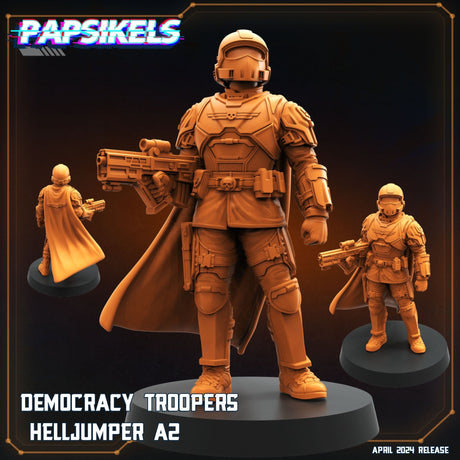 Democracy Troopers Helljumper Miniature | Helljumper 2 - Tabletop RPG & D&D miniature. Perfect for wargaming & collectors