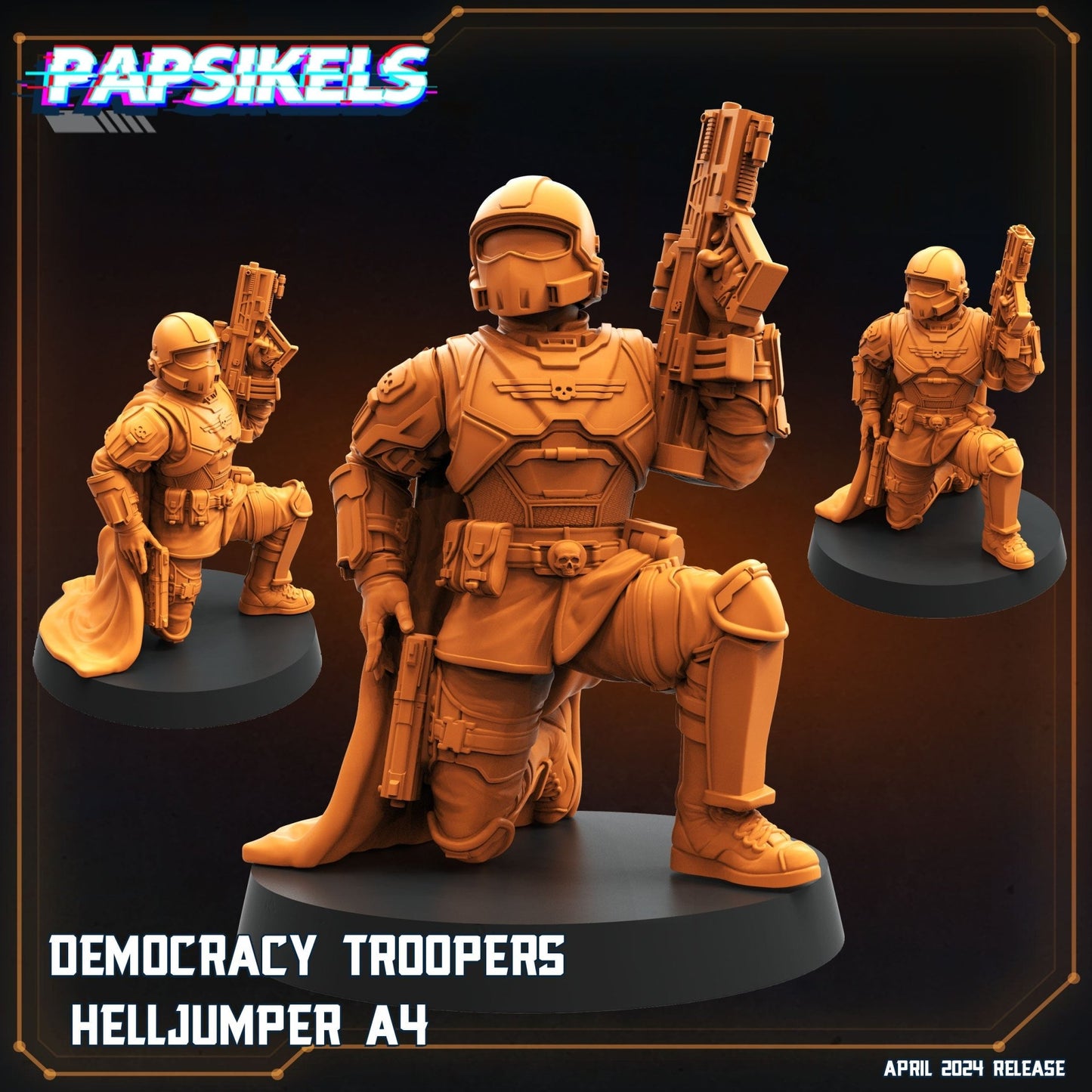 Democracy Troopers Helljumper Miniature - Helljumper 4 - 32mm