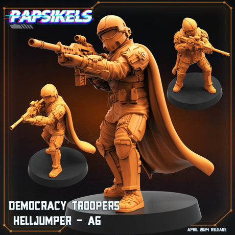 Democracy Troopers Helljumper Miniature | Helljumper 6 - Tabletop RPG & D&D miniature. Perfect for wargaming & collectors