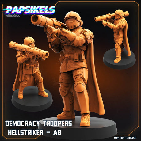 Democracy Troopers Helljumper Miniature | Helljumper 8 - Tabletop RPG & D&D miniature. Perfect for wargaming & collectors