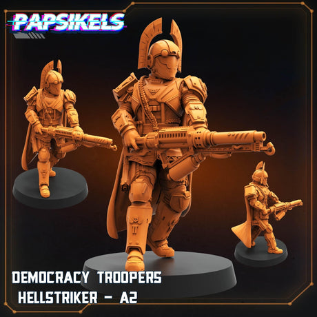 Democracy Troopers Hellstriker Miniature | Hellstriker 2 - Tabletop RPG & D&D miniature. Perfect for wargaming & collectors