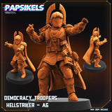 Democracy Troopers Hellstriker Miniature | Hellstriker 6 - Tabletop RPG & D&D miniature. Perfect for wargaming & collectors