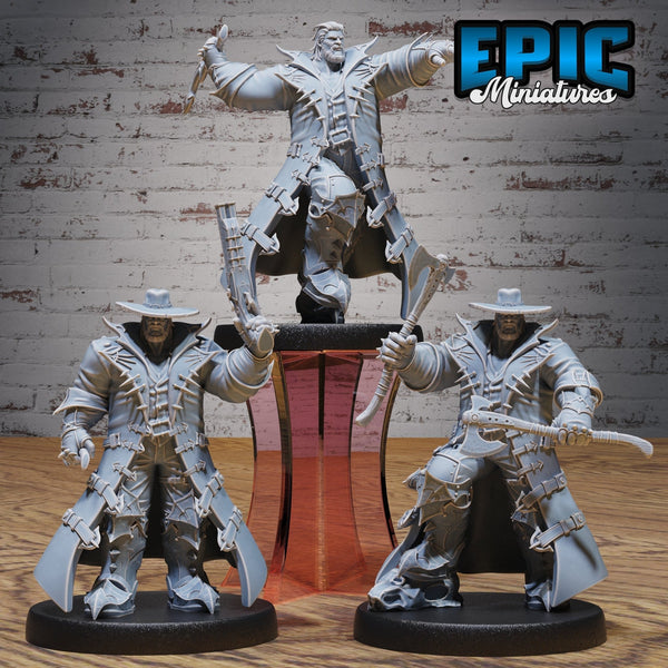 Demon Hunter Miniature | Set of 3 - Tabletop RPG & D&D miniature. Perfect for wargaming & collectors