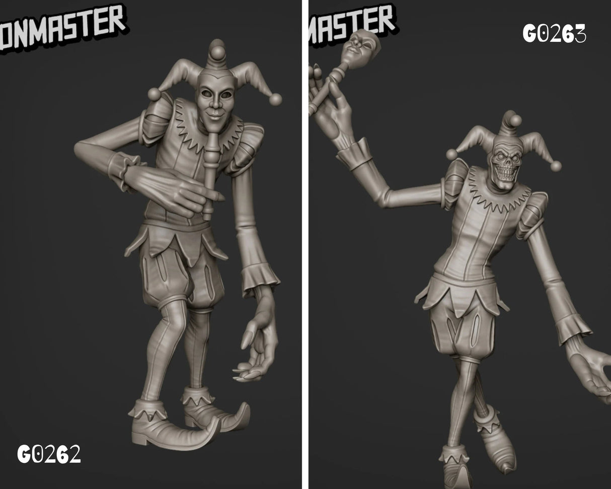 Demonic Clown Miniature | Set of 2 - Tabletop RPG & D&D miniature. Perfect for wargaming & collectors