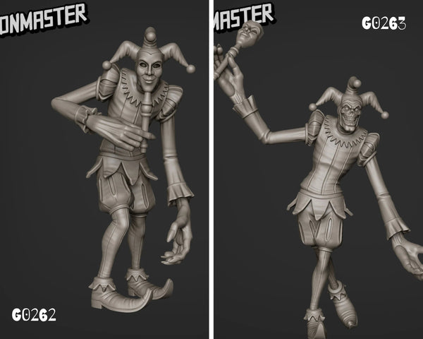 Demonic Clown Miniature | Set of 2 - Tabletop RPG & D&D miniature. Perfect for wargaming & collectors