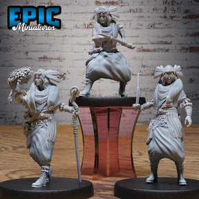 Desert Druid Miniature | Set of 3 - Tabletop RPG & D&D miniature. Perfect for wargaming & collectors