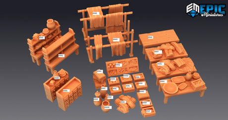 Desert props Miniature | Full Set All Models - Tabletop RPG & D&D miniature. Perfect for wargaming & collectors