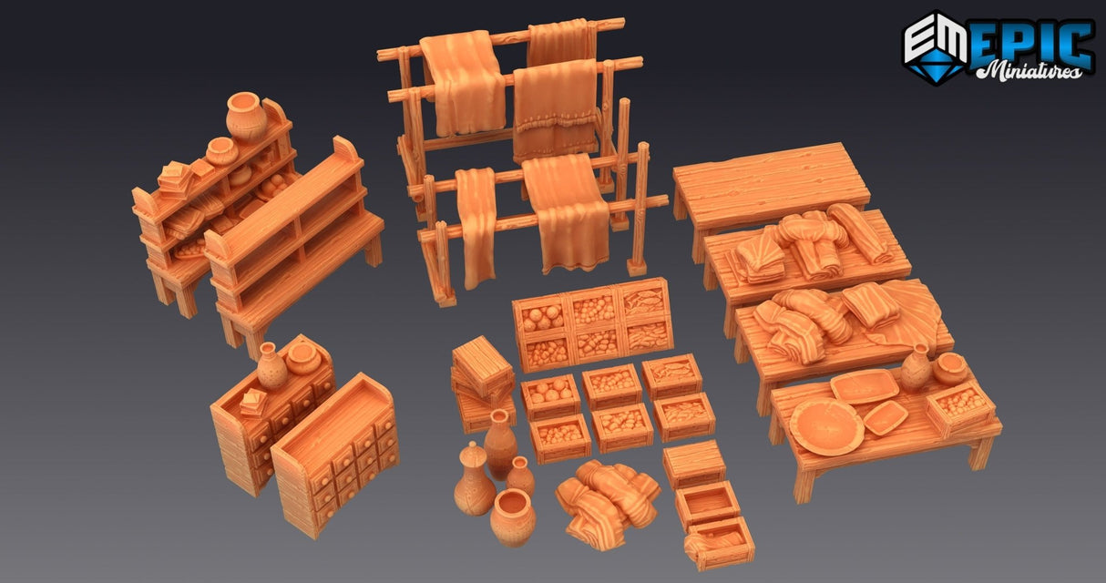 Desert props Miniature | Full Set All Models - Tabletop RPG & D&D miniature. Perfect for wargaming & collectors
