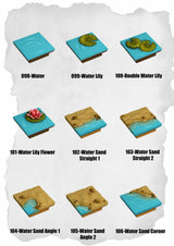 Desert Tiles Oasis Water Pack (ET 098 to ET 106) | Set of 9 - Tabletop RPG & D&D miniature. Perfect for wargaming & collectors