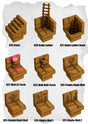 Desert Tiles Stairs & Symbol Walls Pack (ET 019 to ET 027) | Set of 9 - Tabletop RPG & D&D miniature. Perfect for wargaming & collectors