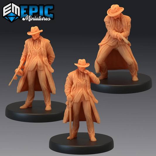 Detective Human Miniature - Set of 3 - 28mm
