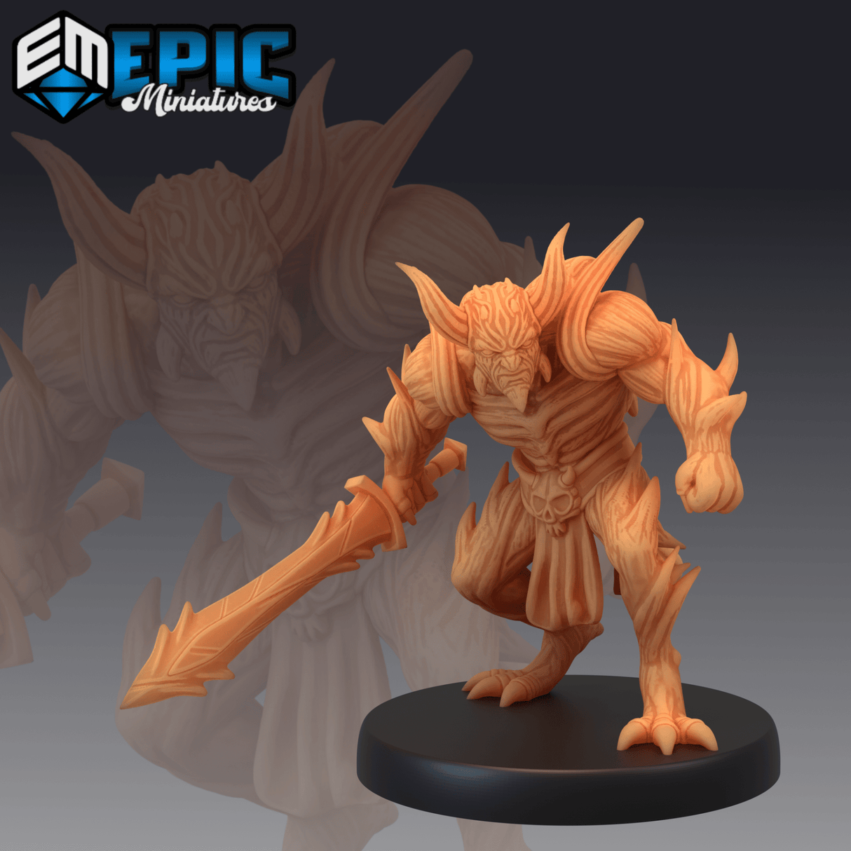 Devil Army Miniature | C - Tabletop RPG & D&D miniature. Perfect for wargaming & collectors