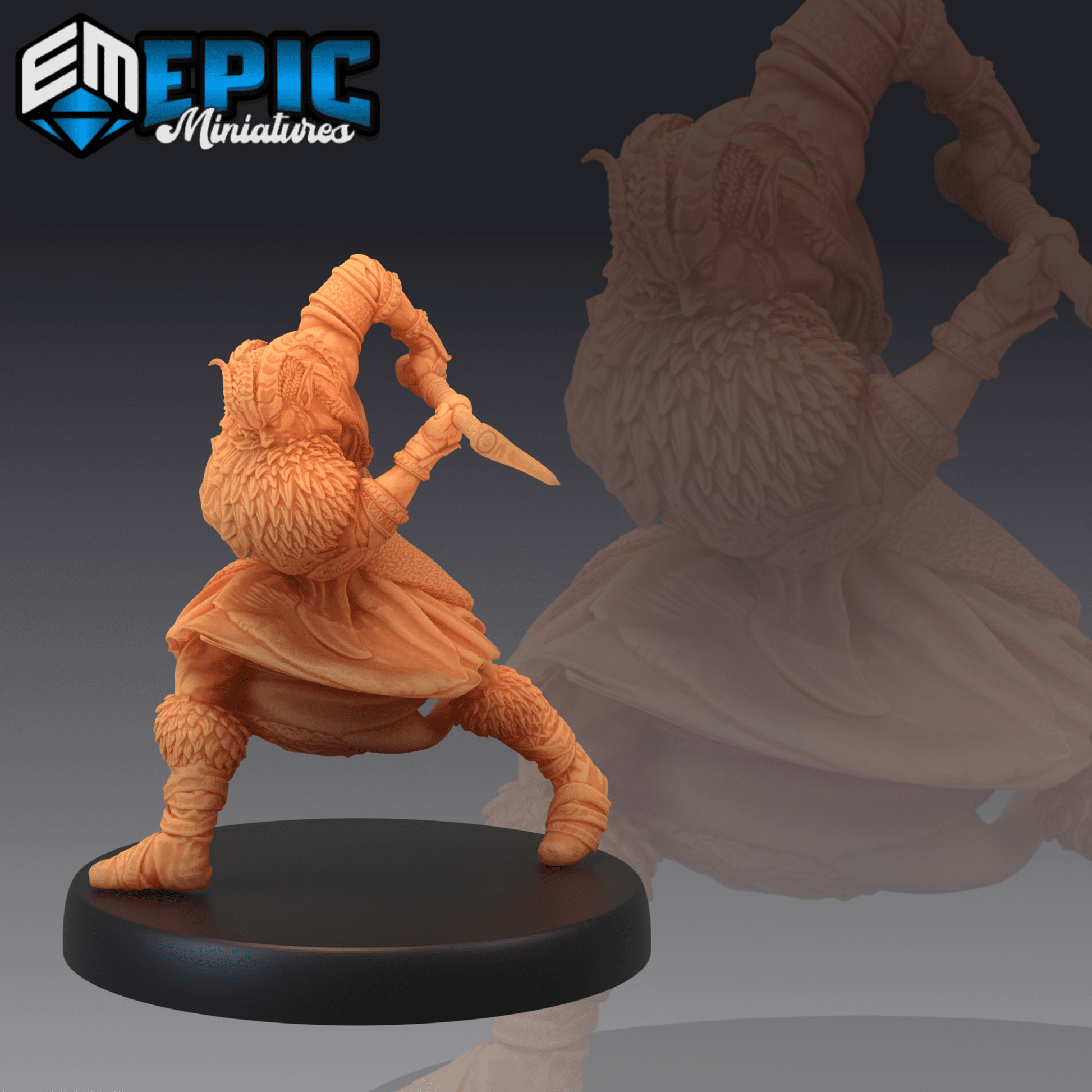 Devil Barbarian Miniature - C - 28mm