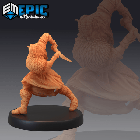 Devil Barbarian Miniature | C - Tabletop RPG & D&D miniature. Perfect for wargaming & collectors