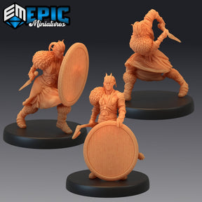 Devil Barbarian Miniature | Set of 3 - Tabletop RPG & D&D miniature. Perfect for wargaming & collectors