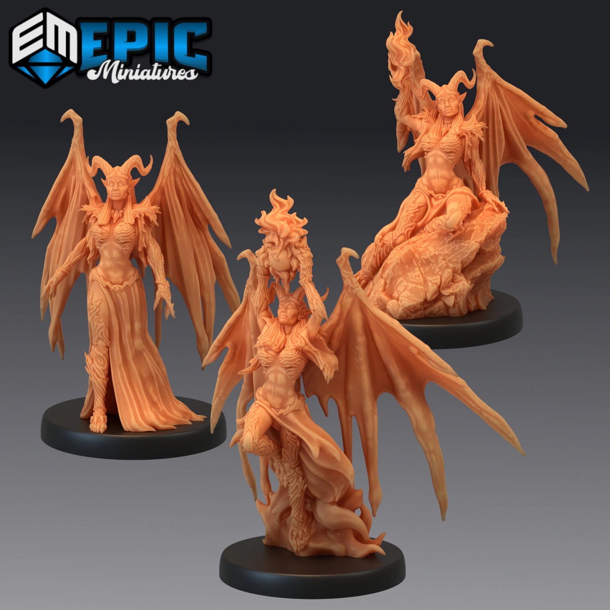 Devil Creature Miniature - Set of 3 - 28mm