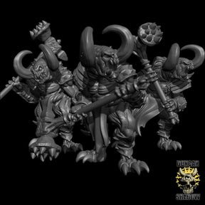 Devil Heavies with Great Hammers Miniature | Set of 3 - Tabletop RPG & D&D miniature. Perfect for wargaming & collectors