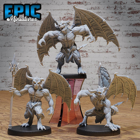 Devil Minion Miniature | Set of 3 - Tabletop RPG & D&D miniature. Perfect for wargaming & collectors