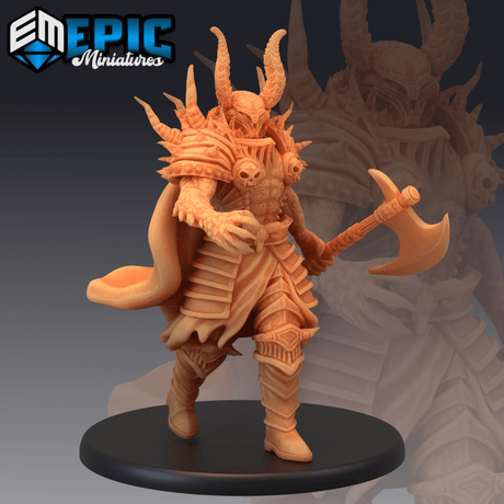 Devil Warlord Miniature | A - Tabletop RPG & D&D miniature. Perfect for wargaming & collectors