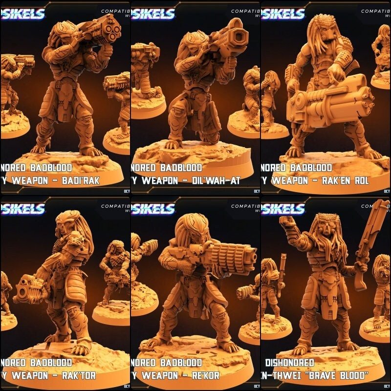 Dishonored Badblood Miniature | Full Set All Models - Tabletop RPG & D&D miniature. Perfect for wargaming & collectors