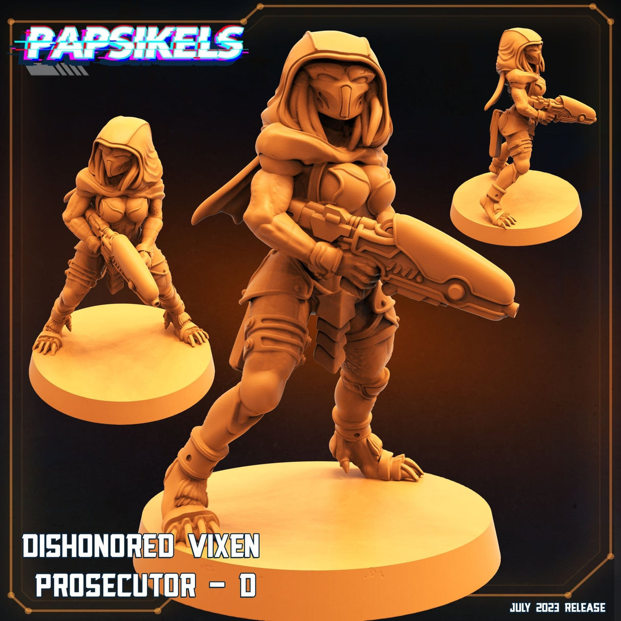 Dishonored Vixen Prosecutor Miniature | Prosecuter D - Tabletop RPG & D&D miniature. Perfect for wargaming & collectors