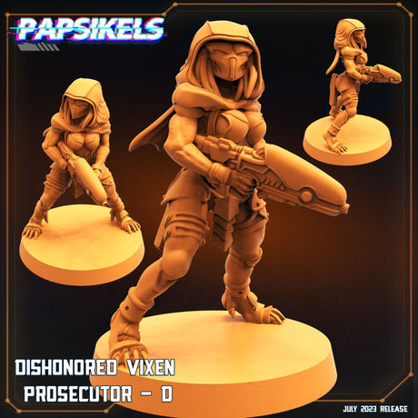 Dishonored Vixen Prosecutor Miniature | Prosecuter D - Tabletop RPG & D&D miniature. Perfect for wargaming & collectors