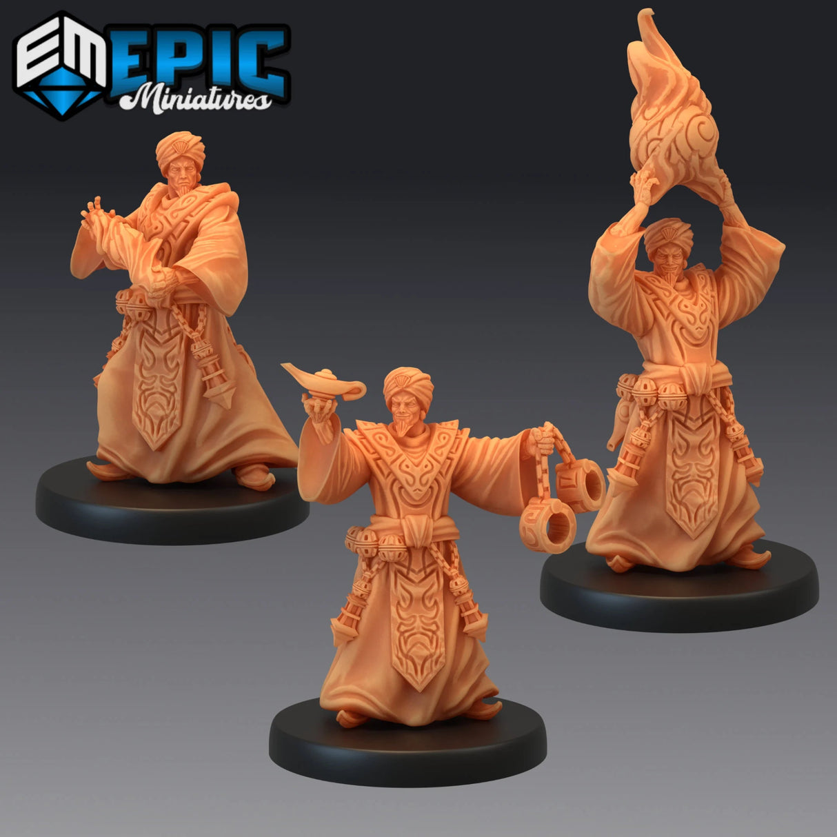 Djinni Creatures Miniature | Set of 3 - Tabletop RPG & D&D miniature. Perfect for wargaming & collectors